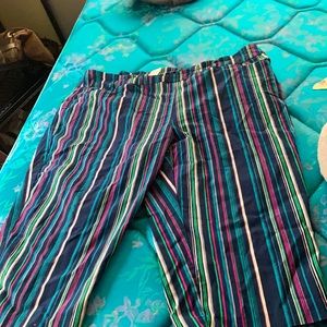 Womens striped capri